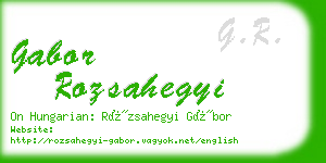 gabor rozsahegyi business card